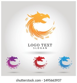 Dragon Logo. Symbol & Icon Vector Template.