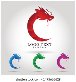 Dragon Logo. Symbol & Icon Vector Template.