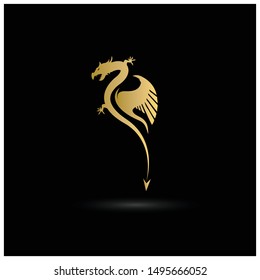 Dragon Logo. Symbol & Icon Vector Template.