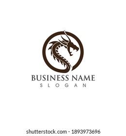 Logo del dragón e imagen vectorial del símbolo