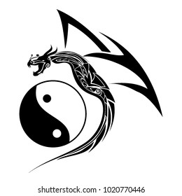 Dragon Logo Tattoo Stock Vector (Royalty Free) 1020770446 | Shutterstock