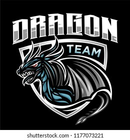 Dragon logo team vector, esport, game and mascot logo templates