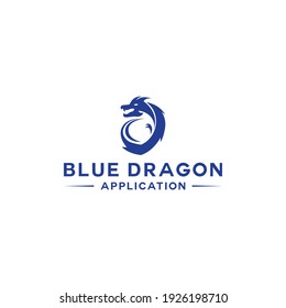 Dragon Logo technology. analysis and data app Vector Modern Symbol. Company Logo Design Inspiration.