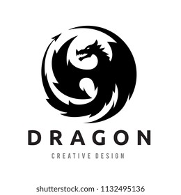 Dragon Logo Template Stock Vector (Royalty Free) 1132495136 | Shutterstock