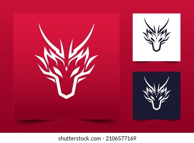 dragon logo template e-sports game