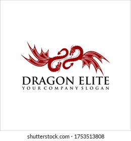 dragon logo template, Dragon logo. Dragon fire icon. Vector illustration