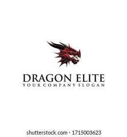 Dragon Logo Template, Dragon illustration with modern gradient color, dragon logo vector icon