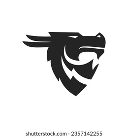 Dragon logo template Isolated. Brand Identity. Icon Abstract Vector graphic