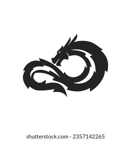 Dragon logo template Isolated. Brand Identity. Icon Abstract Vector graphic