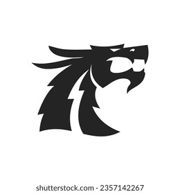 Dragon logo template Isolated. Brand Identity. Icon Abstract Vector graphic