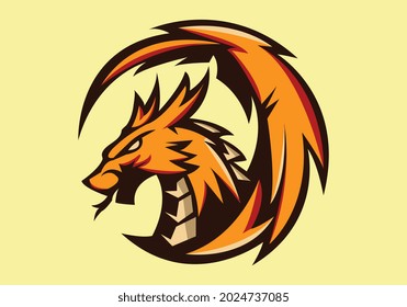 Dragon Logo Template. Tattoo dragon.