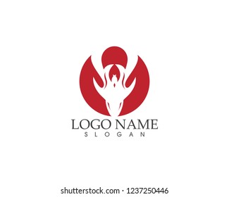 Dragon logo template vector