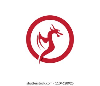 Dragon logo template vector illustration