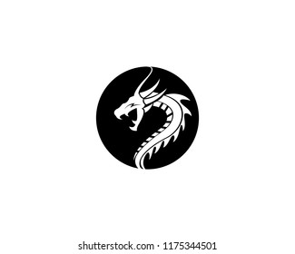 dragon  logo template vector illustration
