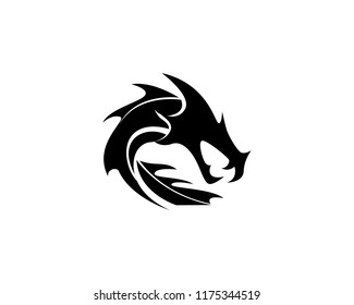 dragon  logo template vector illustration
