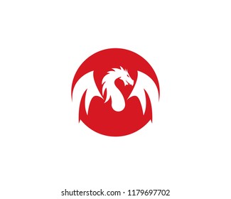 Dragon logo template vector illustration