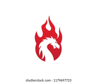 Dragon logo template vector illustration
