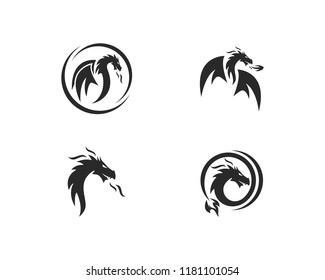 Dragon logo template vector illustration