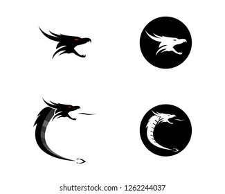 Dragon logo template vector illustration - Vector