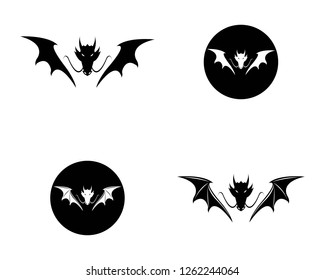 Dragon logo template vector illustration - Vector