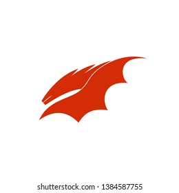 Dragon logo template vector illustration.