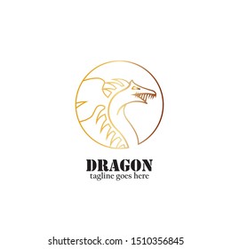 Dragon logo template vector illustration
