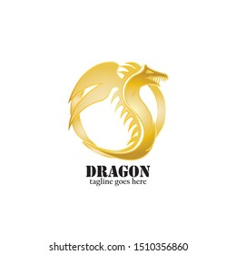 Dragon logo template vector illustration
