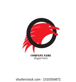 Dragon logo template vector illustration
