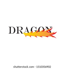 Dragon logo template vector illustration
