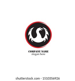 Dragon logo template vector illustration
