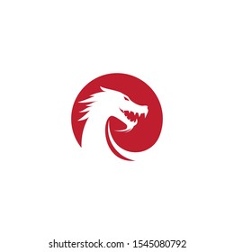 Dragon logo template vector illustration