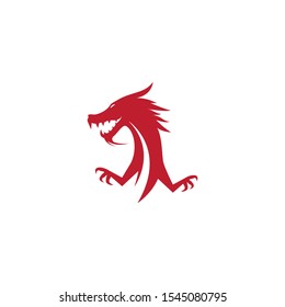 Dragon logo template vector illustration