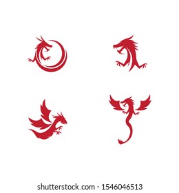 Dragon logo template vector illustration