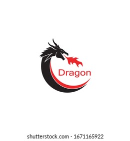 Dragon logo template vector illustration