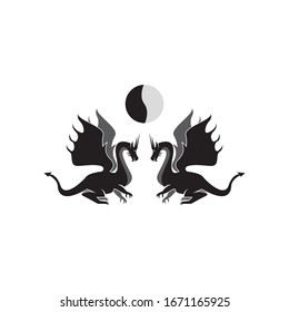 Dragon logo template vector illustration