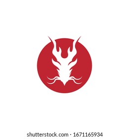 Dragon logo template vector illustration