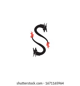 Dragon logo template vector illustration
