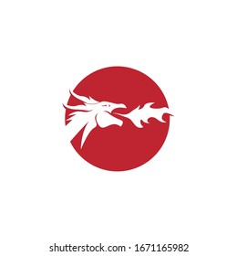 Dragon logo template vector illustration
