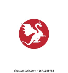 Dragon logo template vector illustration