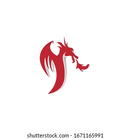 Dragon logo template vector illustration