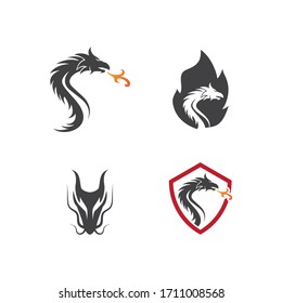Dragon logo template vector illustration