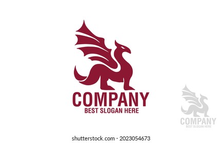 Ilustración vectorial de la plantilla del logotipo de Dragon