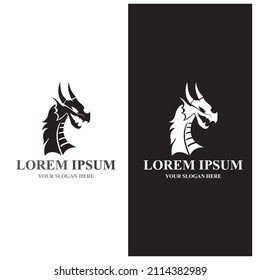 dragon logo template vector illustration
