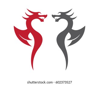 Dragon logo template vector illustration