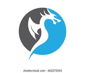 Dragon logo template vector illustration