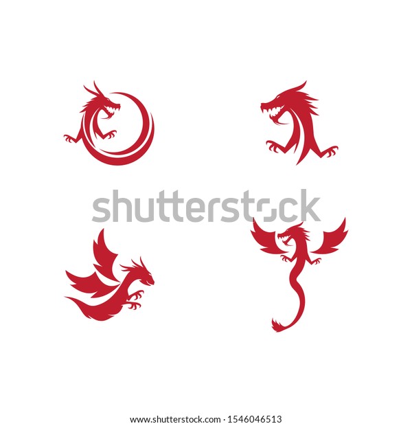 Dragon Logo Template Vector Illustration Stock Vector (Royalty Free ...