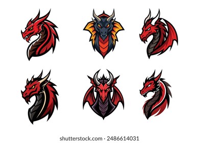 logo de dragón para diseño de camiseta