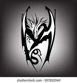 Dragon logo vector