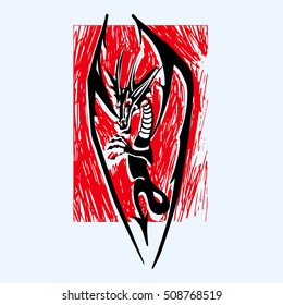 Dragon logo vector