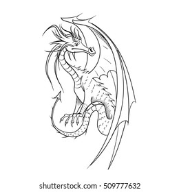 Dragon logo vector